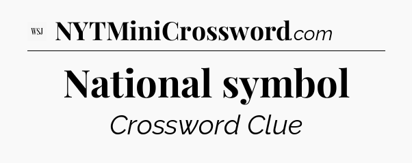 National symbol - WSJ Crossword