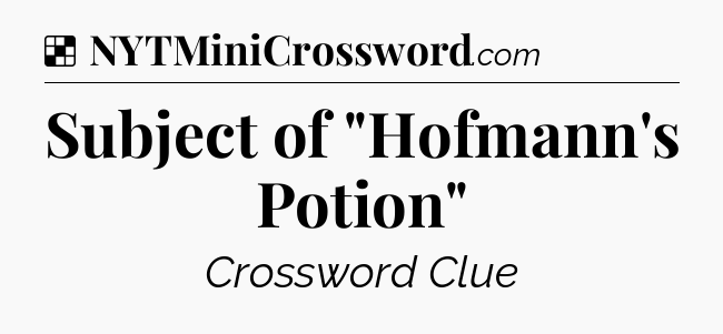 Solution: Subject of 