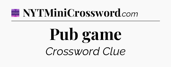 Pub game - Thomas Joseph Crossword