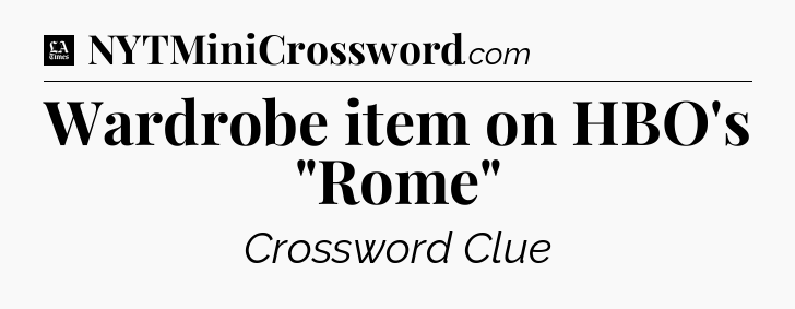 Wardrobe item on HBO's 