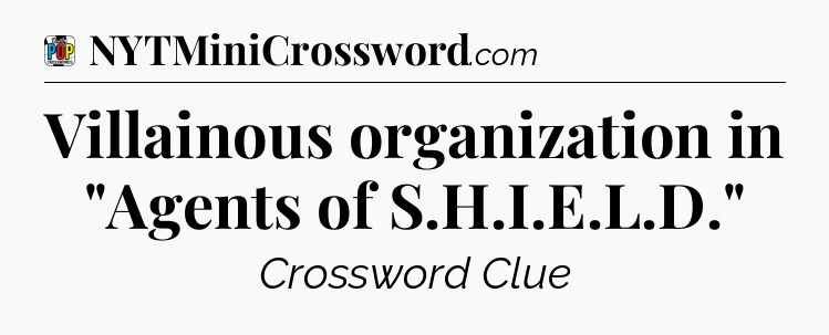 Villainous organization in 