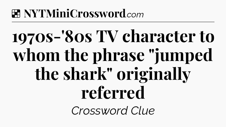 Solution: 1970s-'80s TV character to whom the phrase 