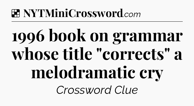 Solution: 1996 book on grammar whose title 