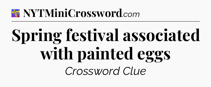 Spring festival associated with painted eggs Codycross