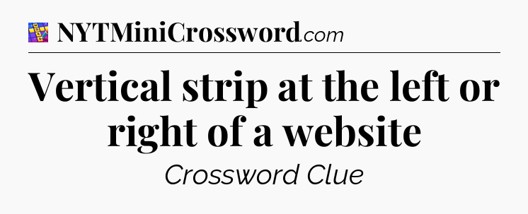 Vertical strip at the left or right of a website Codycross