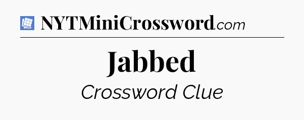 Jabbed Puzzle Page Crossword Clue
