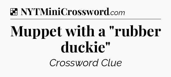 Solution: Muppet with a 