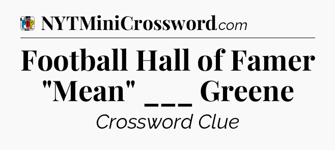 Football Hall of Famer 