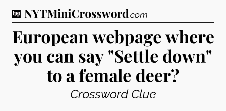 European webpage where you can say 