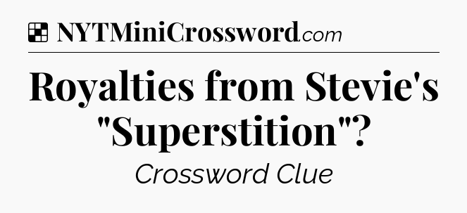 Solution: Royalties from Stevie's 