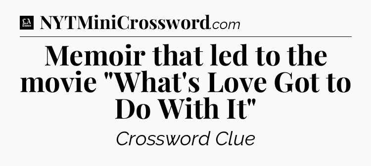 Memoir that led to the movie 