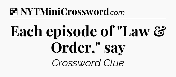 Solution: Each episode of 