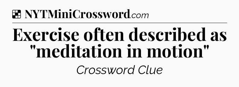 Solution: Exercise often described as 
