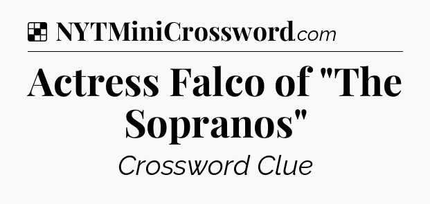 Solution: Actress Falco of 