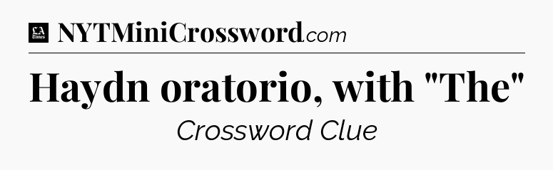 Haydn oratorio, with 