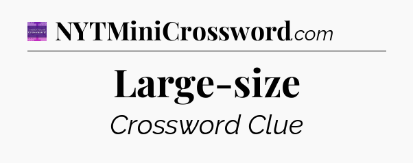 Large-size - Thomas Joseph Crossword