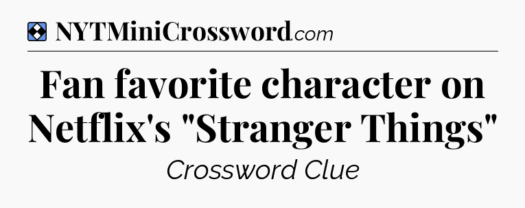 Solution: Fan favorite character on Netflix's 