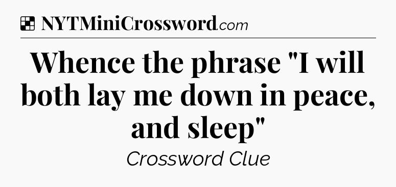 Solution: Whence the phrase 