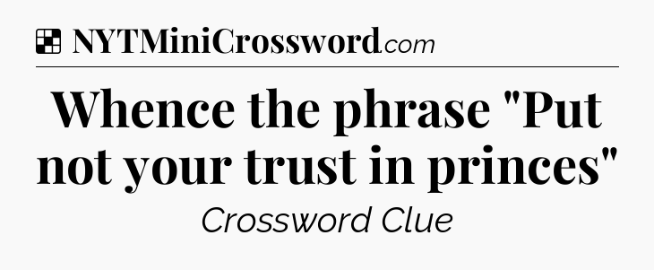 Solution: Whence the phrase 