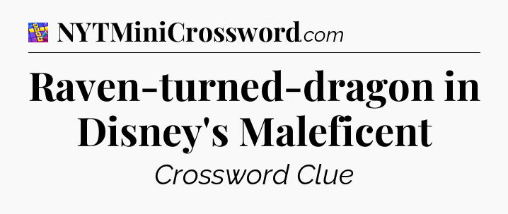 Raven-turned-dragon in Disney's Maleficent Codycross