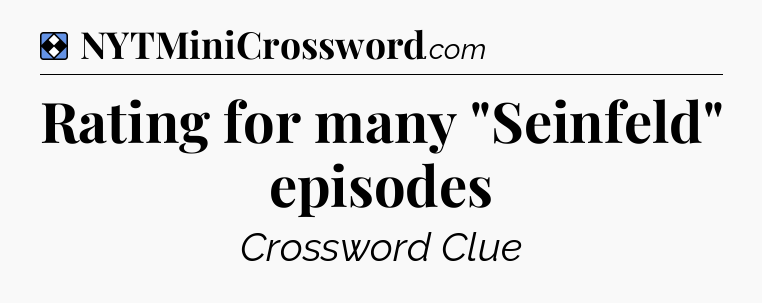 Solution: Rating for many 