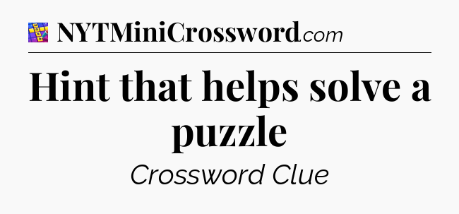 Hint that helps solve a puzzle Codycross