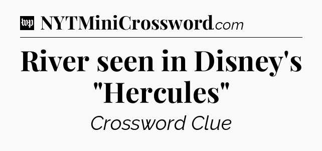 River seen in Disney's 