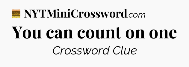 You can count on one - Eugene Sheffer Crossword