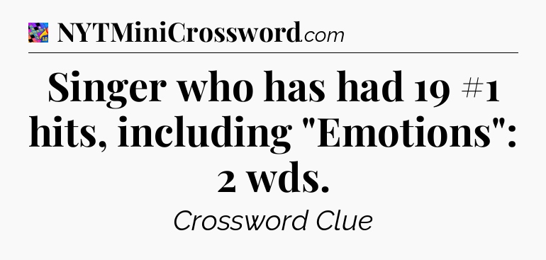 Singer who has had 19 #1 hits, including 
