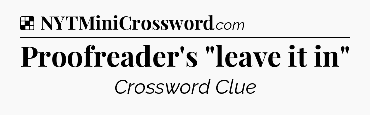 Solution: Proofreader's 