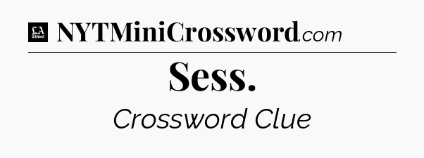 Sess - LA Times Crossword