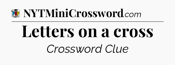 Letters on a cross Crossword Clue