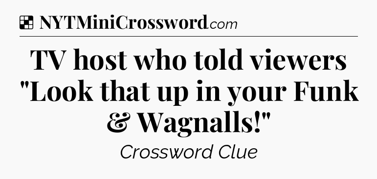 Solution: TV host who told viewers 