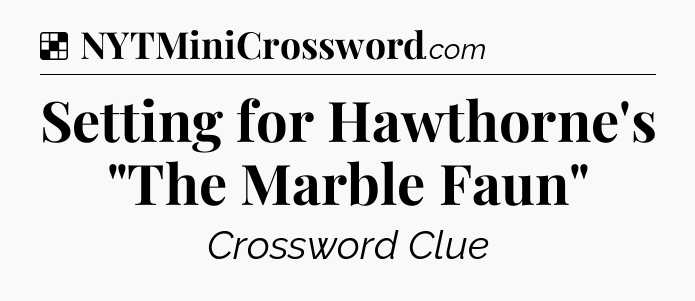 Solution: Setting for Hawthorne's 