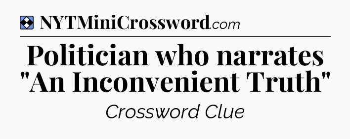 Solution: Politician who narrates 