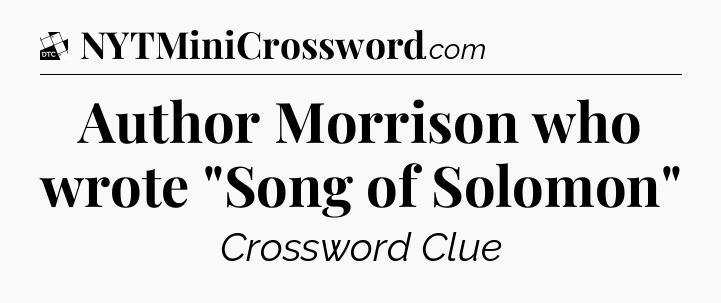 Author Morrison who wrote 