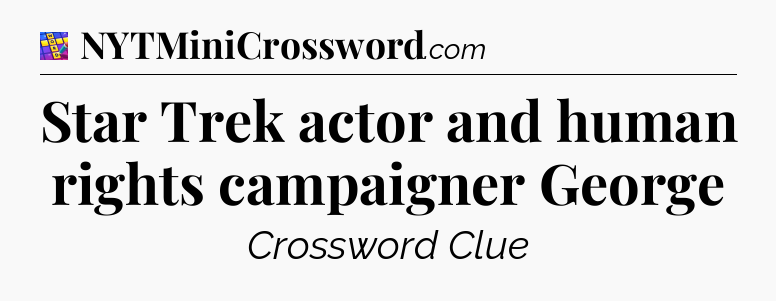 Star Trek actor and human rights campaigner George Codycross