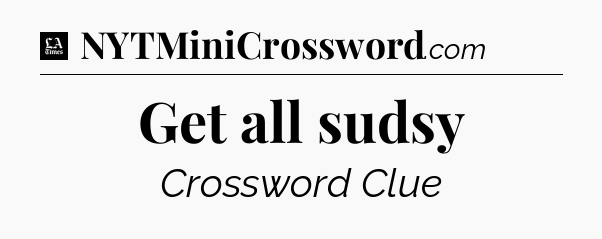 Get all sudsy - LA Times Crossword