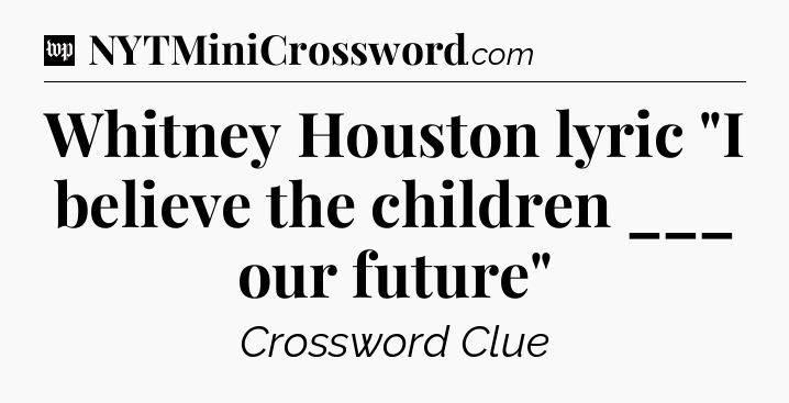 Whitney Houston lyric 