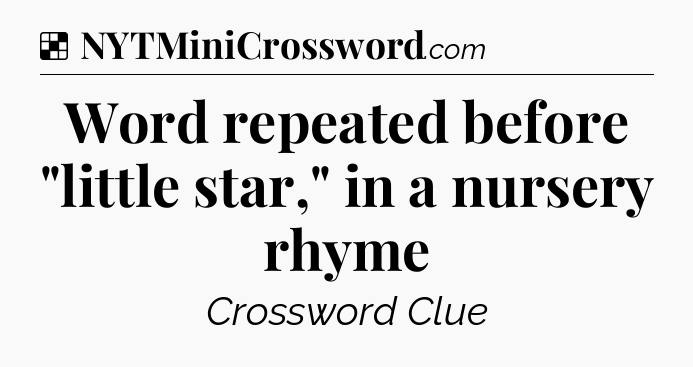 Solution: Word repeated before 