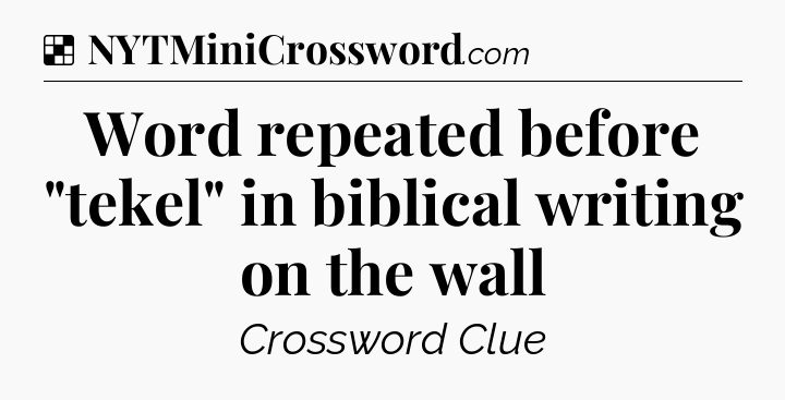 Solution: Word repeated before 