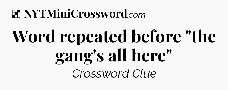 Solution: Word repeated before 