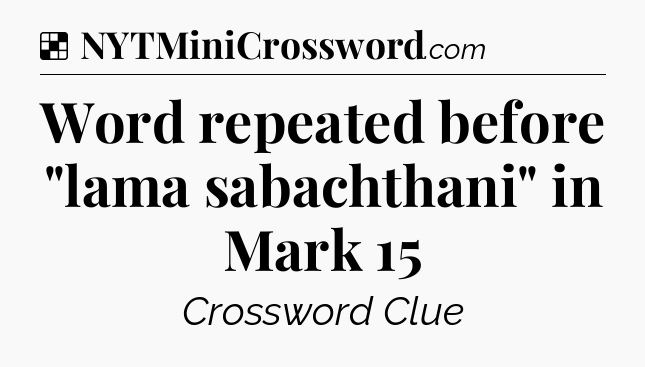 Solution: Word repeated before 