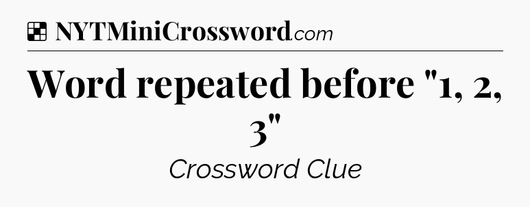 Solution: Word repeated before 