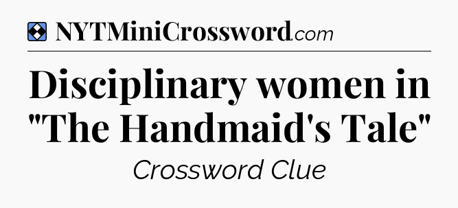 Solution: Disciplinary women in 