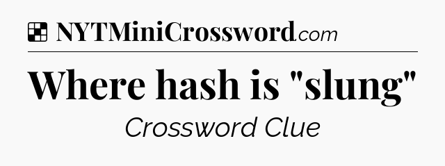 Solution: Where hash is 