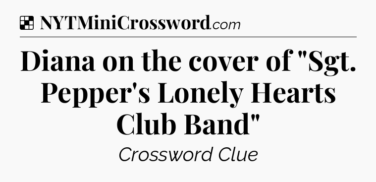 Solution: Diana on the cover of 