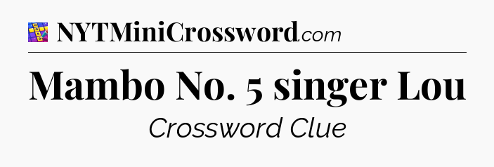 Mambo No. 5 singer Lou Codycross