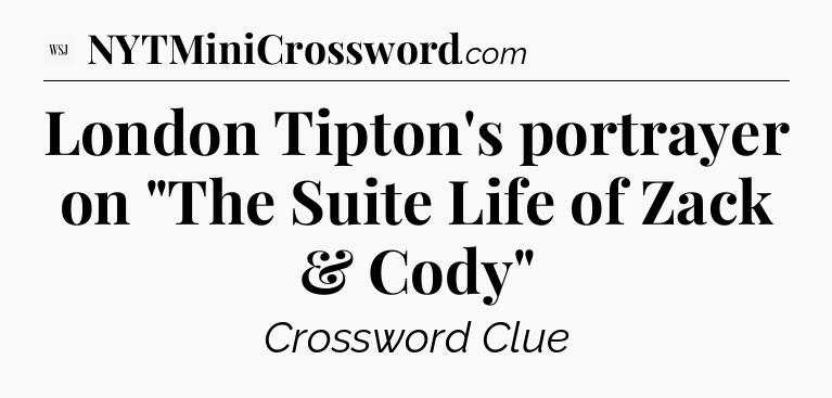 London Tipton's portrayer on 