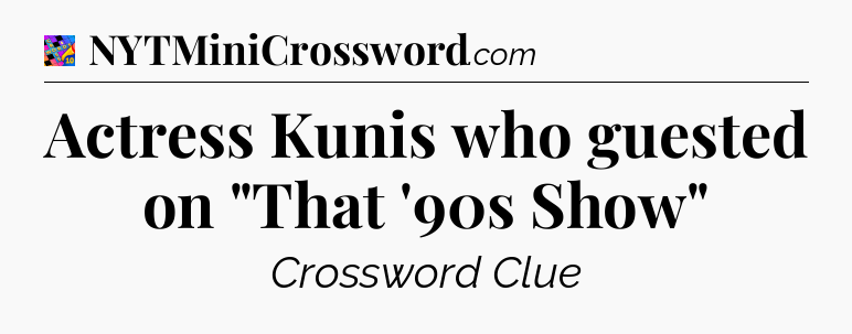 Actress Kunis who guested on 